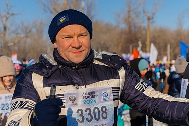 Депутаты на «Лыжне России»